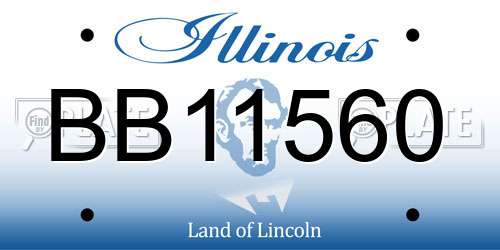BB11560 Illinois License Plate