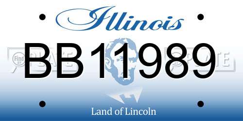 BB11989 Illinois License Plate
