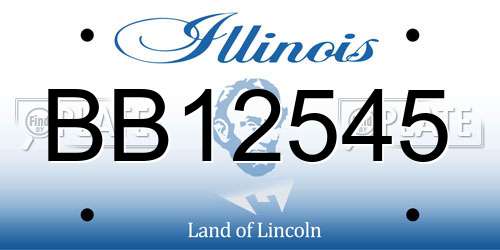 BB12545 Illinois License Plate