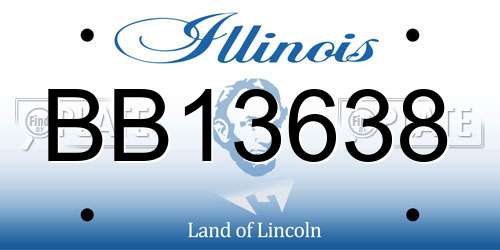 BB13638 Illinois License Plate