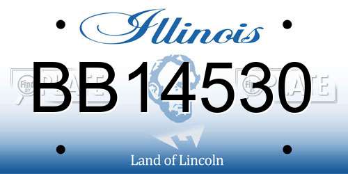 BB14530 Illinois License Plate