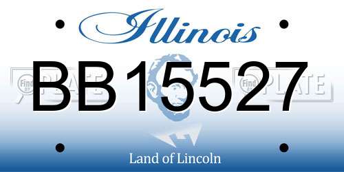 BB15527 Illinois License Plate