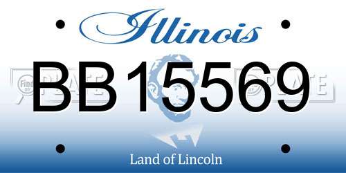 BB15569 Illinois License Plate