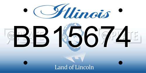 BB15674 Illinois License Plate