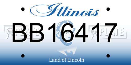 BB16417 Illinois License Plate
