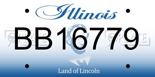 BB16779 Illinois License Plate