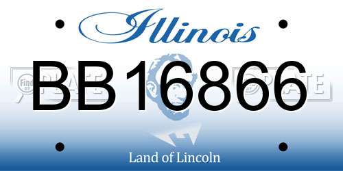 BB16866 Illinois License Plate