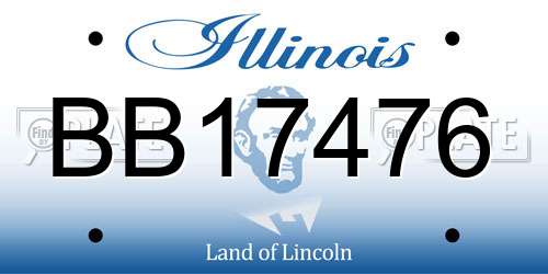 BB17476 Illinois License Plate