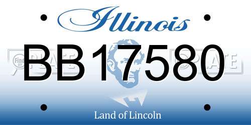 BB17580 Illinois License Plate