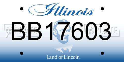 BB17603 Illinois License Plate