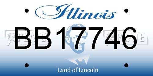 BB17746 Illinois License Plate