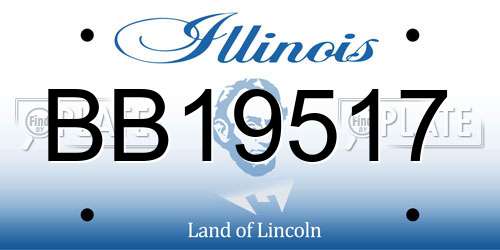 BB19517 Illinois License Plate