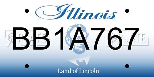 BB1A767 Illinois License Plate