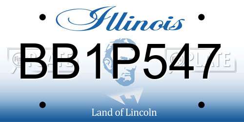 BB1P547 Illinois License Plate