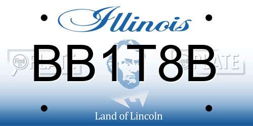 BB1T8B Illinois License Plate