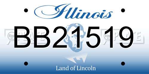 BB21519 Illinois License Plate