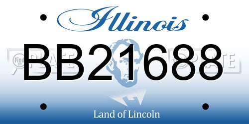 BB21688 Illinois License Plate