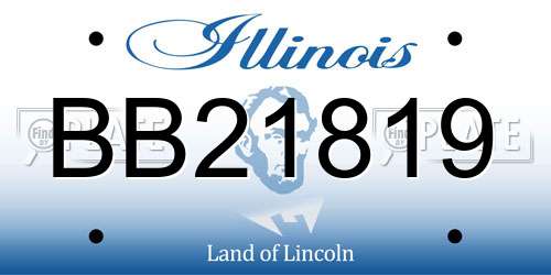 BB21819 Illinois License Plate