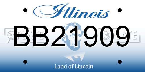 BB21909 Illinois License Plate