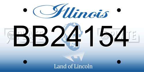 BB24154 Illinois License Plate