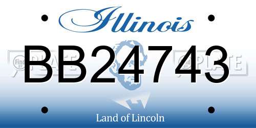 BB24743 Illinois License Plate