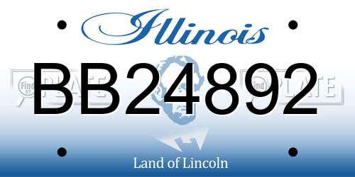 BB24892 Illinois License Plate