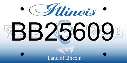BB25609 Illinois License Plate