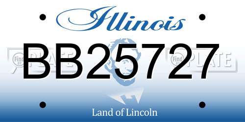 BB25727 Illinois License Plate