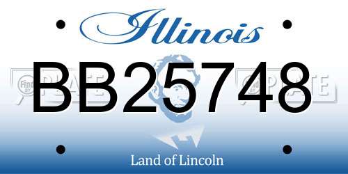 BB25748 Illinois License Plate