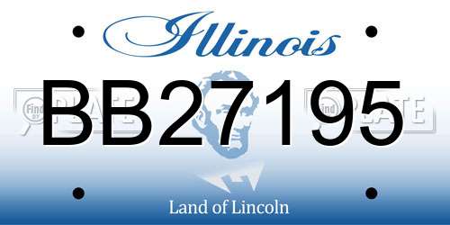 BB27195 Illinois License Plate