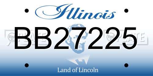 BB27225 Illinois License Plate