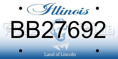 BB27692 Illinois License Plate