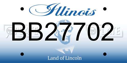 BB27702 Illinois License Plate