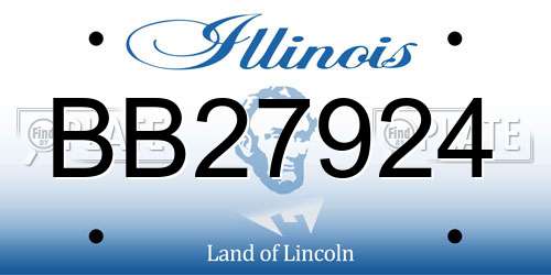 BB27924 Illinois License Plate