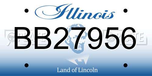 BB27956 Illinois License Plate