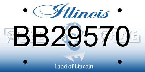 BB29570 Illinois License Plate