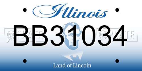 BB31034 Illinois License Plate