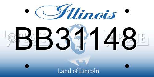 BB31148 Illinois License Plate
