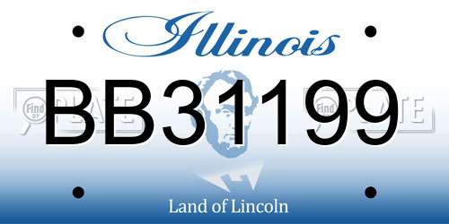 BB31199 Illinois License Plate