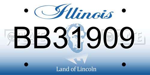 BB31909 Illinois License Plate