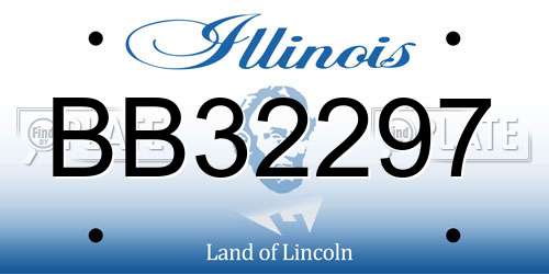 BB32297 Illinois License Plate