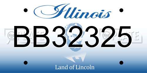 BB32325 Illinois License Plate