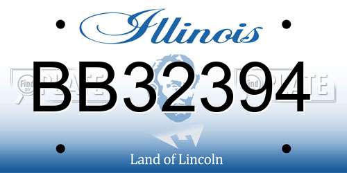 BB32394 Illinois License Plate