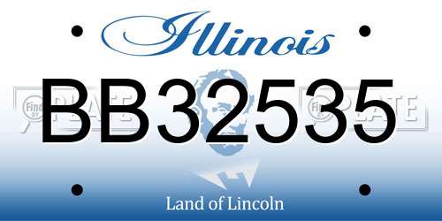 BB32535 Illinois License Plate