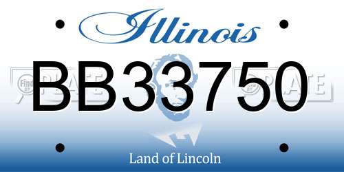 BB33750 Illinois License Plate