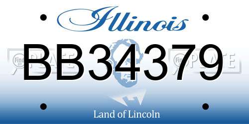 BB34379 Illinois License Plate