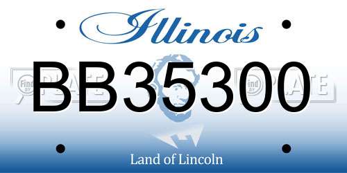 BB35300 Illinois License Plate