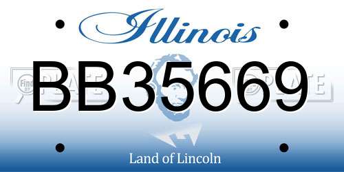 BB35669 Illinois License Plate