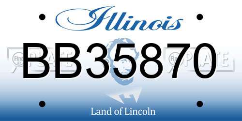 BB35870 Illinois License Plate