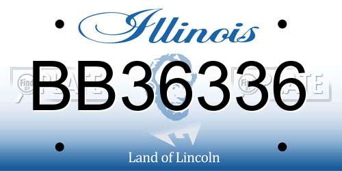 BB36336 Illinois License Plate